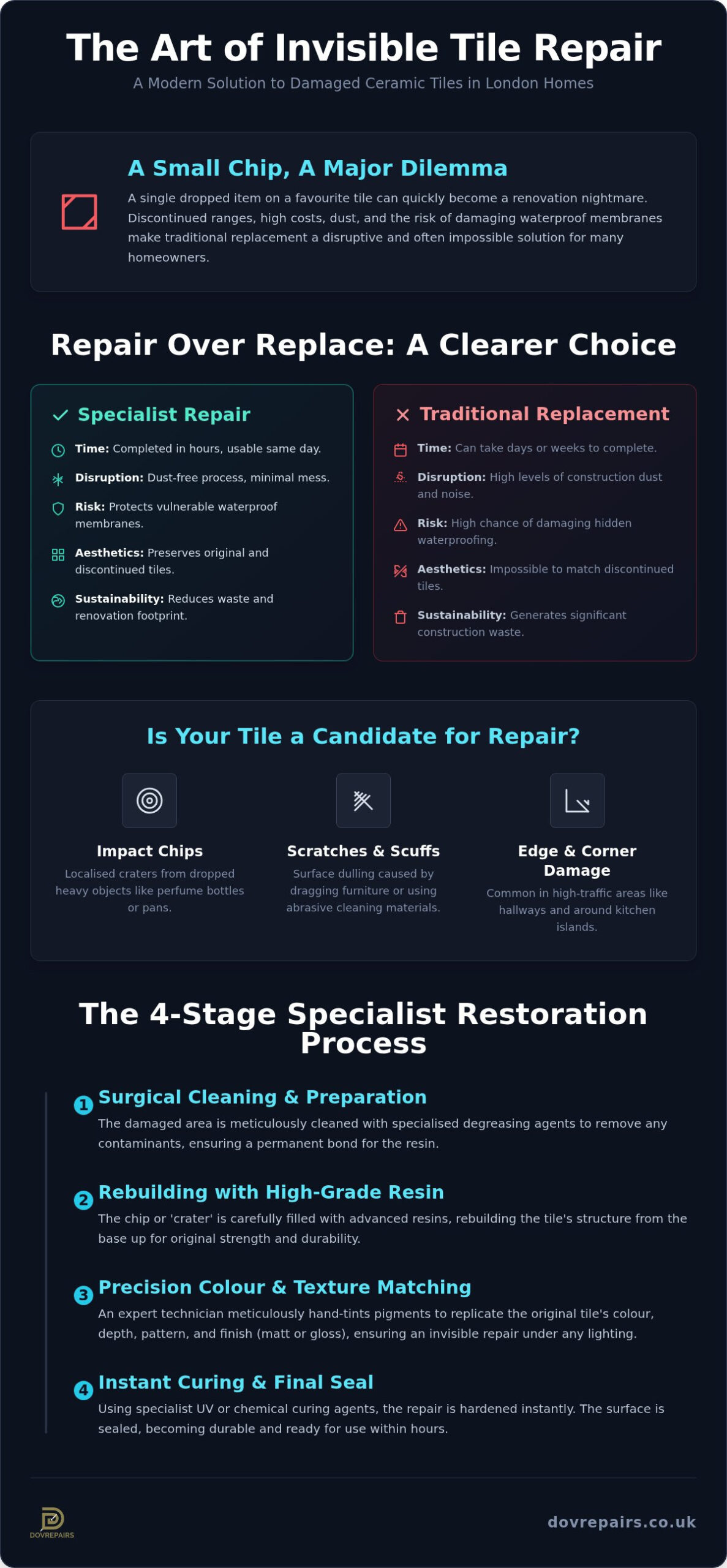 Ceramic Tile Chip Repair London: Professional Restoration Guide 2026