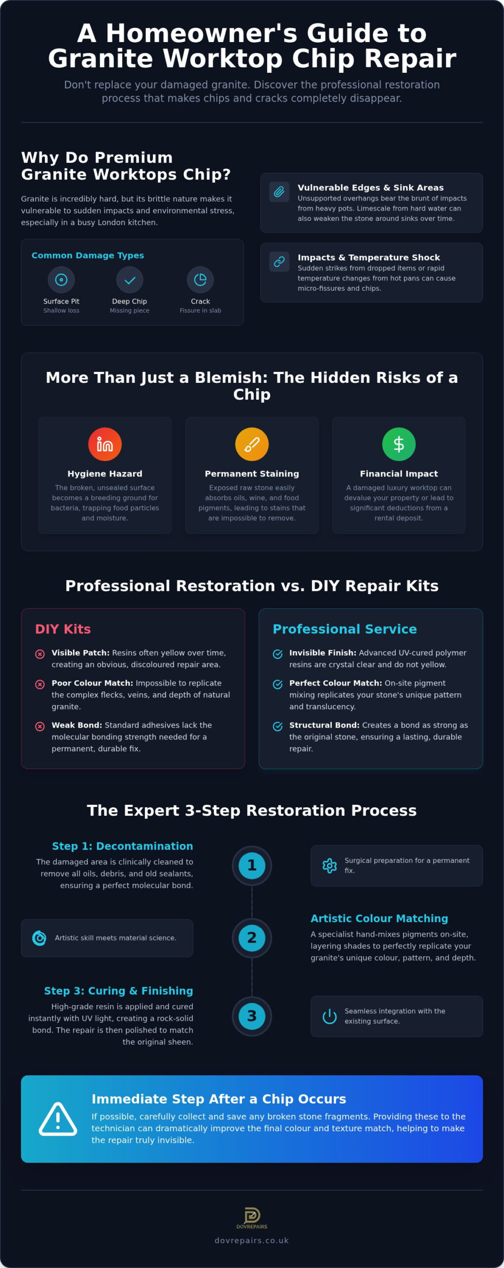 How to Repair a Chip in a Granite Countertop in London: The 2026 Professional Guide