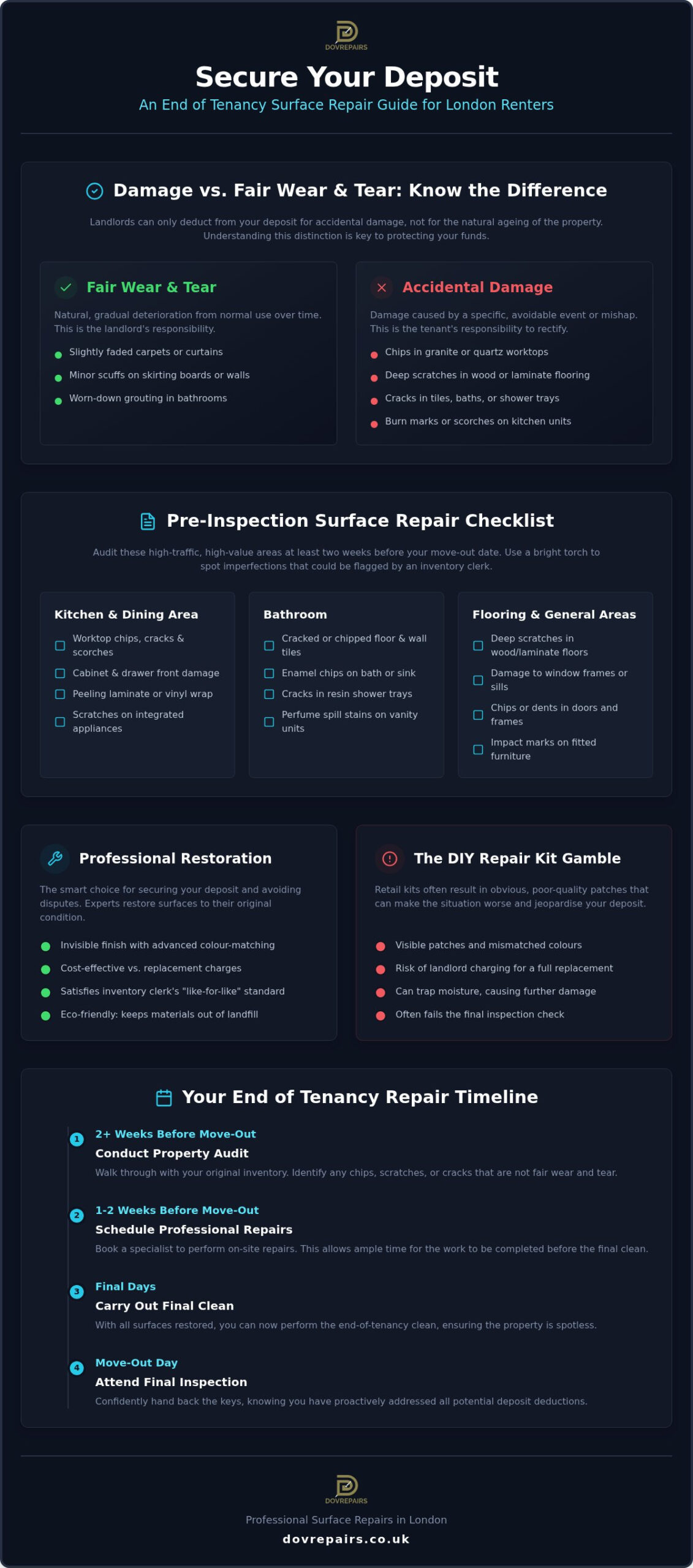 End of Tenancy Surface Repair Checklist London: Save Your Security Deposit